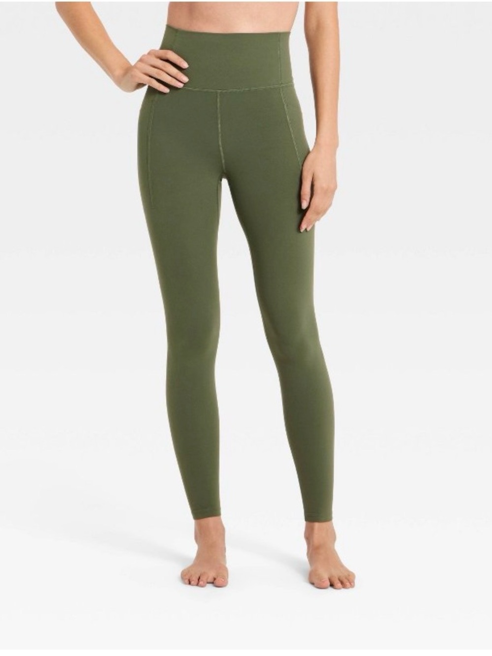 All in Motion Everyday Soft Ultra High Rise Full Length Leggings in Olive Green